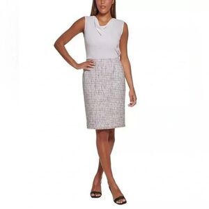 NEW Calvin Klein Tweed Knee-Length Pencil Skirt Professional